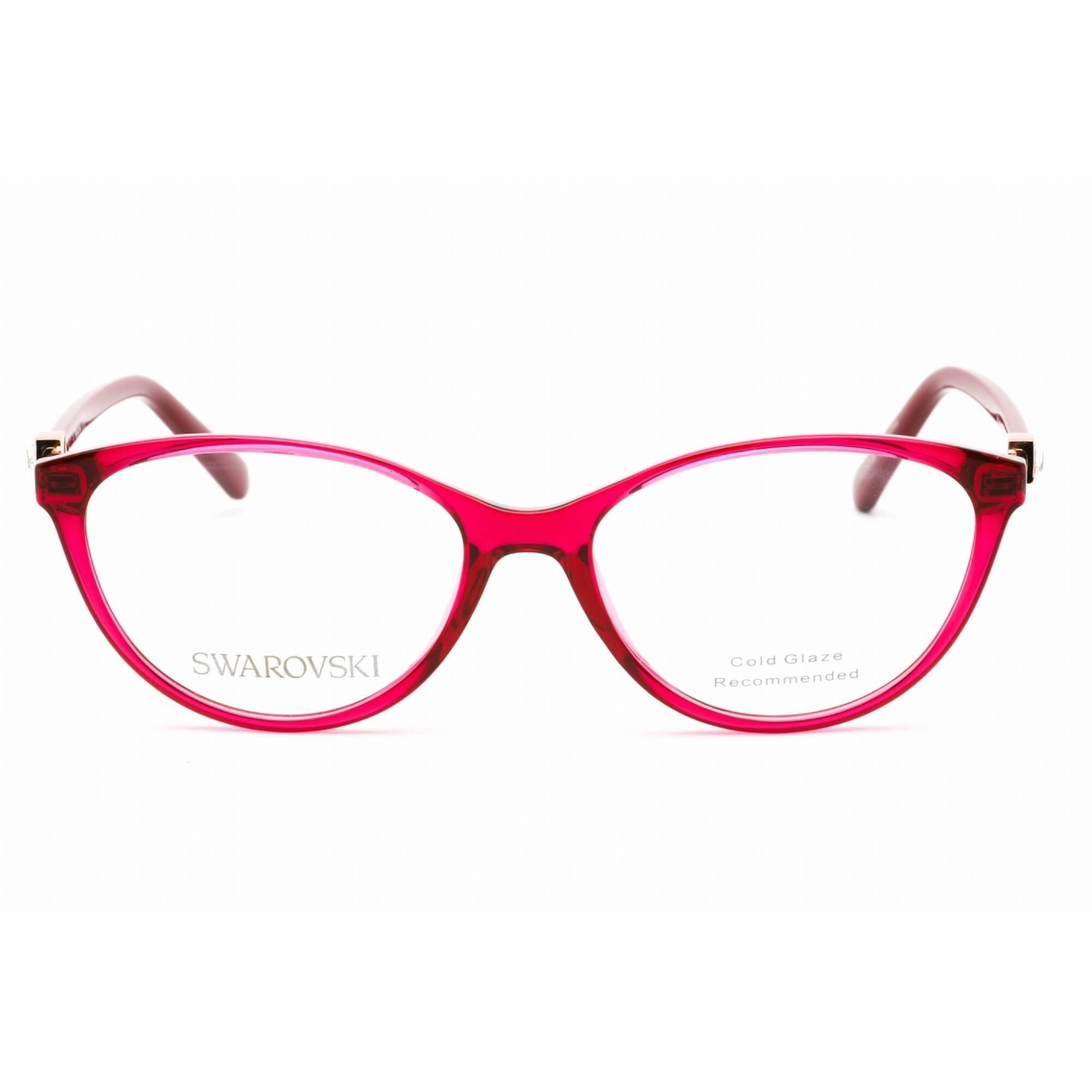 Swarovski Women's Eyeglasses - Cat Eye Transparent Red Plastic Frame | SK5415 066