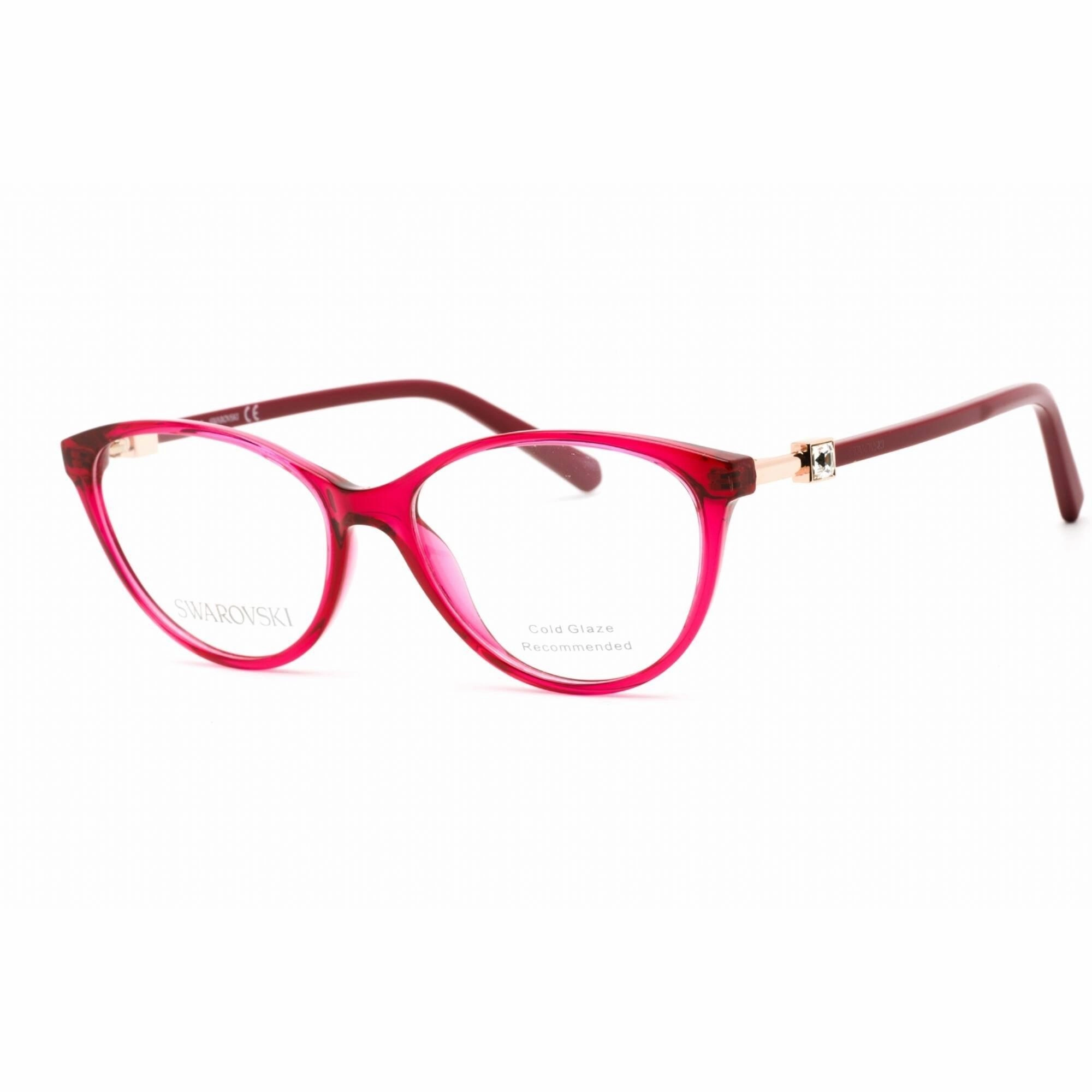 Swarovski Women's Eyeglasses - Cat Eye Transparent Red Plastic Frame | SK5415 066