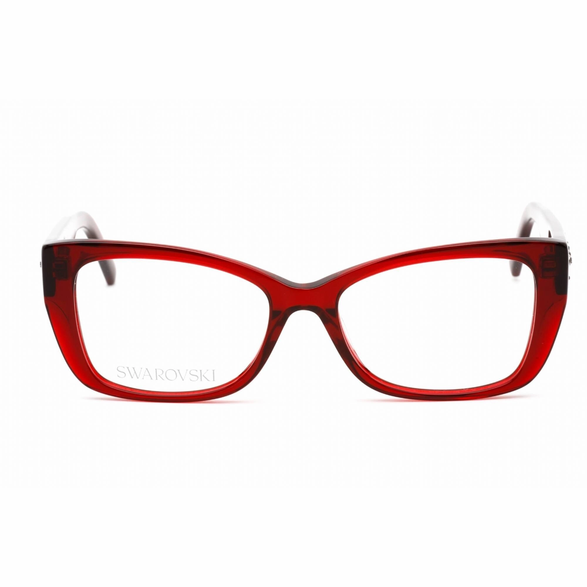 Swarovski Women's Eyeglasses - Clear Lens Cat Eye Shape Red Plastic Frame | SK5452 068