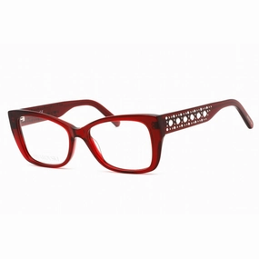 Swarovski Women's Eyeglasses - Clear Lens Cat Eye Shape Red Plastic Frame | SK5452 068