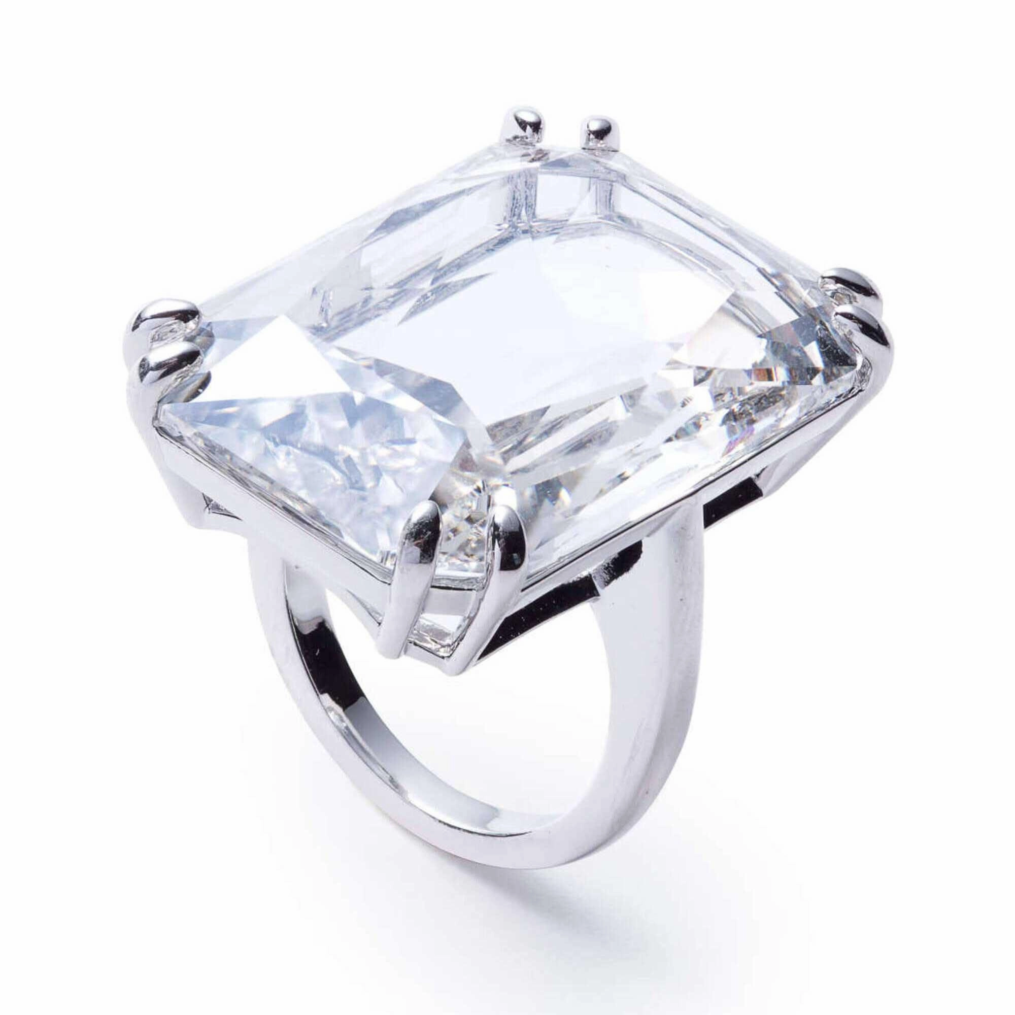 Swarovski Women's Ring - Mesmera Octagonal Clear Oversized Crystal, Size 6 | 5610369