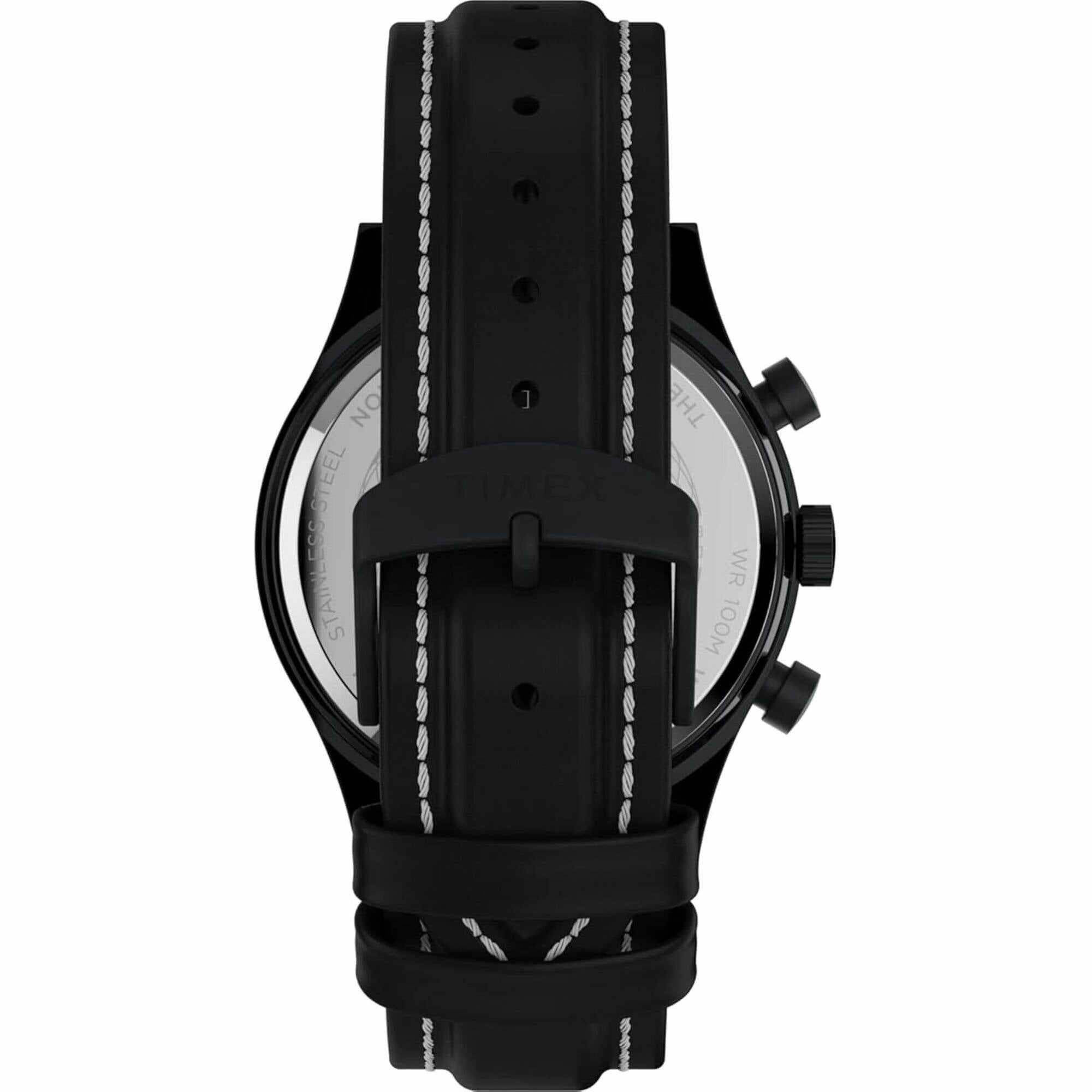 Timex Men's Watch - Waterbury Traditional Fly Back Chrono Black Strap | TW2W48000VQ