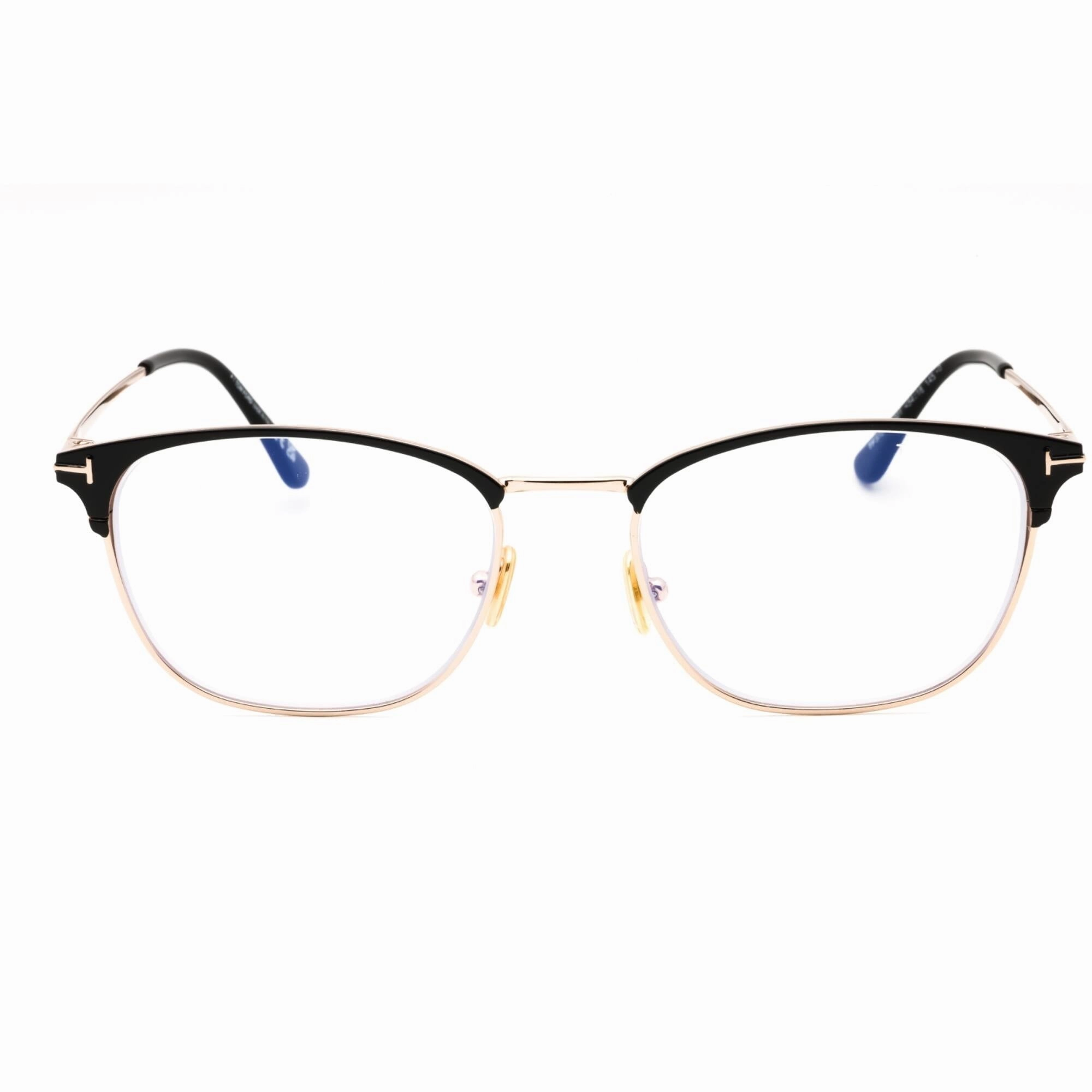 Tom Ford Men's Eyeglasses - Shiny Black Metal Cat Eye Full Rim Frame | FT5750-B 001