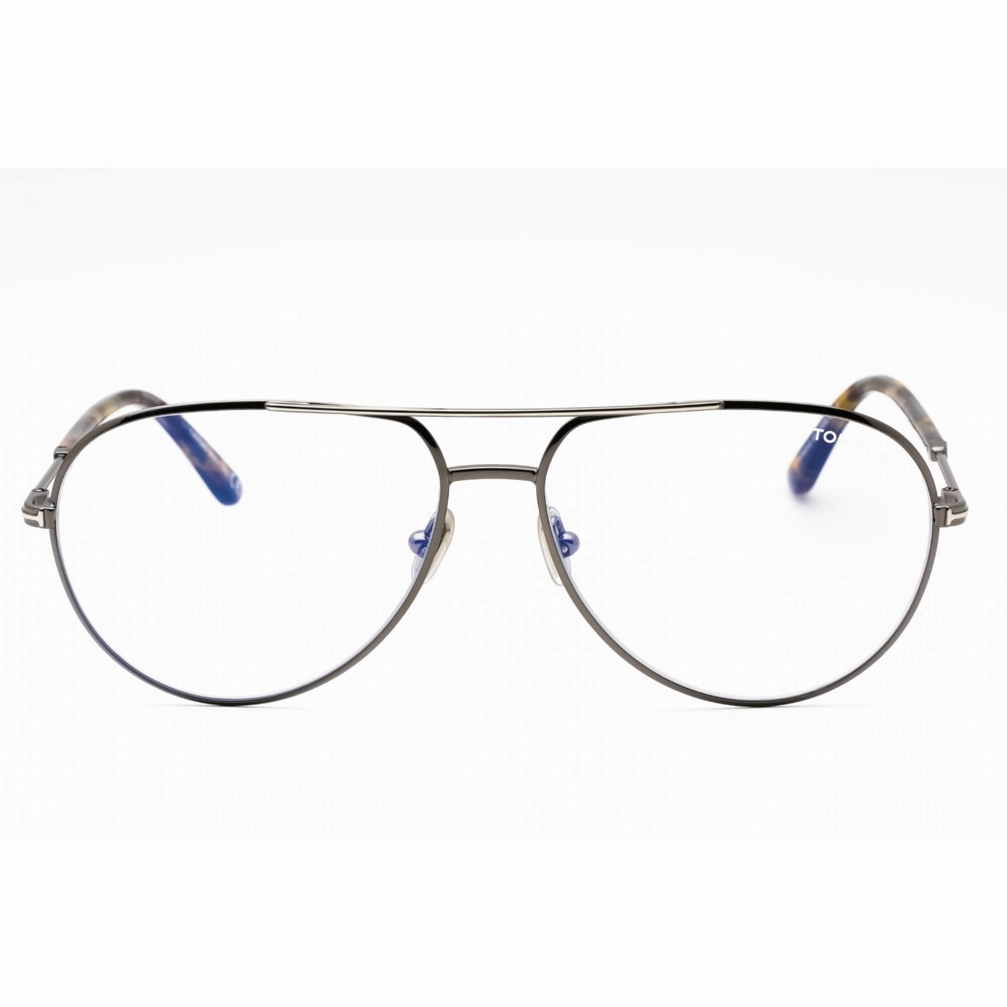 Tom Ford Men's Eyeglasses - Shiny Gunmetal Metal Full Rim Frame | FT5829-B 008
