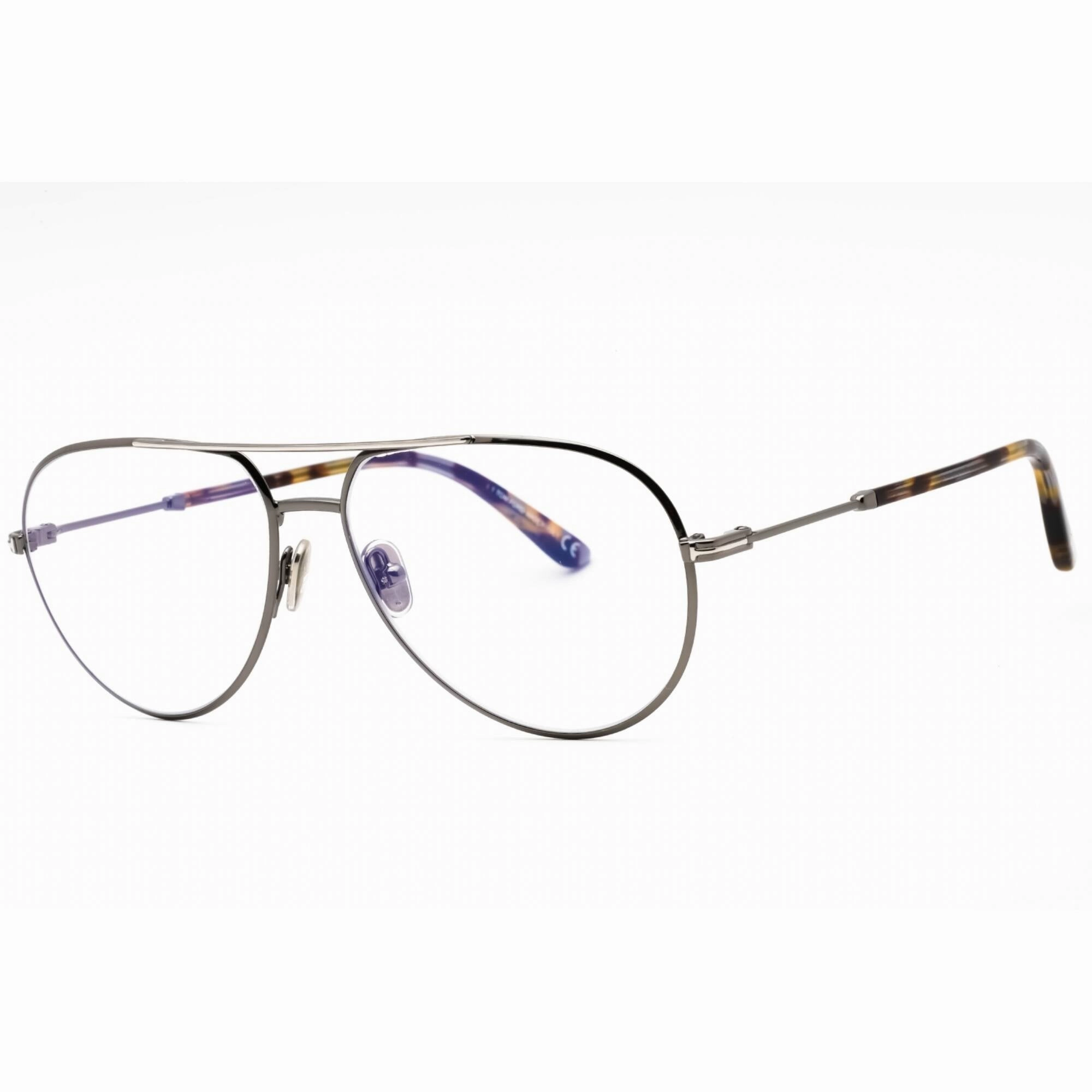 Tom Ford Men's Eyeglasses - Shiny Gunmetal Metal Full Rim Frame | FT5829-B 008