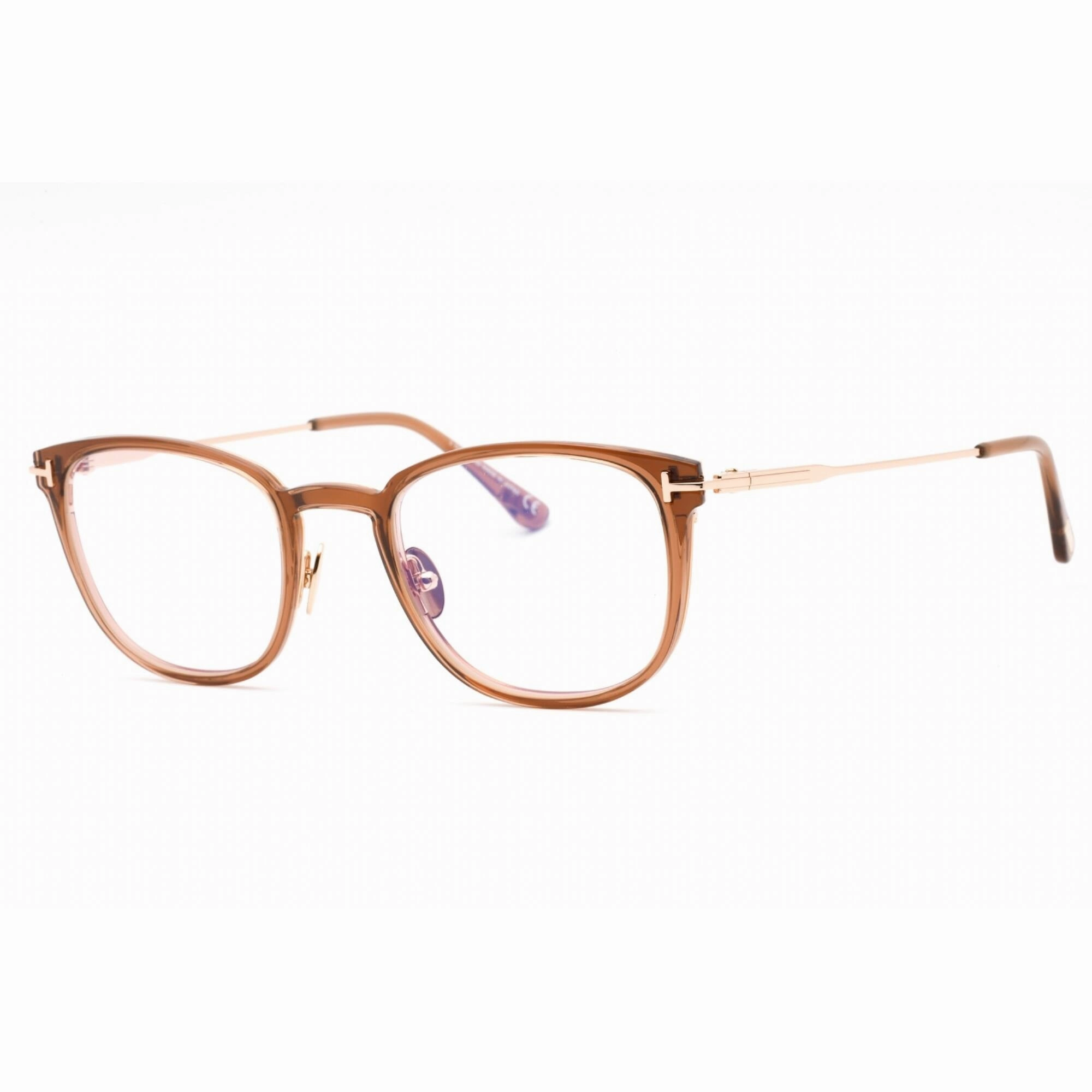 Tom Ford Men's Eyeglasses - Shiny Rose Gold Cat Eye Full Rim Frame | FT5694-B 028