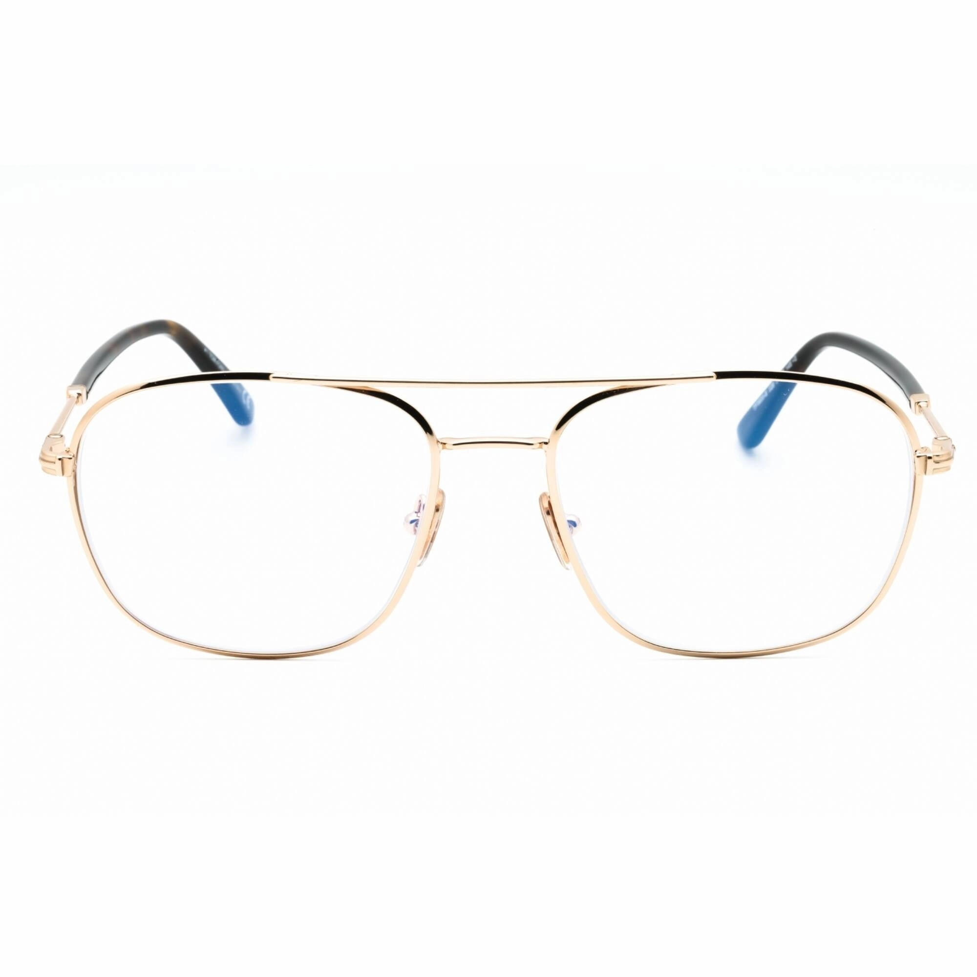 Tom Ford Men's Eyeglasses - Shiny Rose Gold Full Rim Navigator Frame | FT5830-B 028
