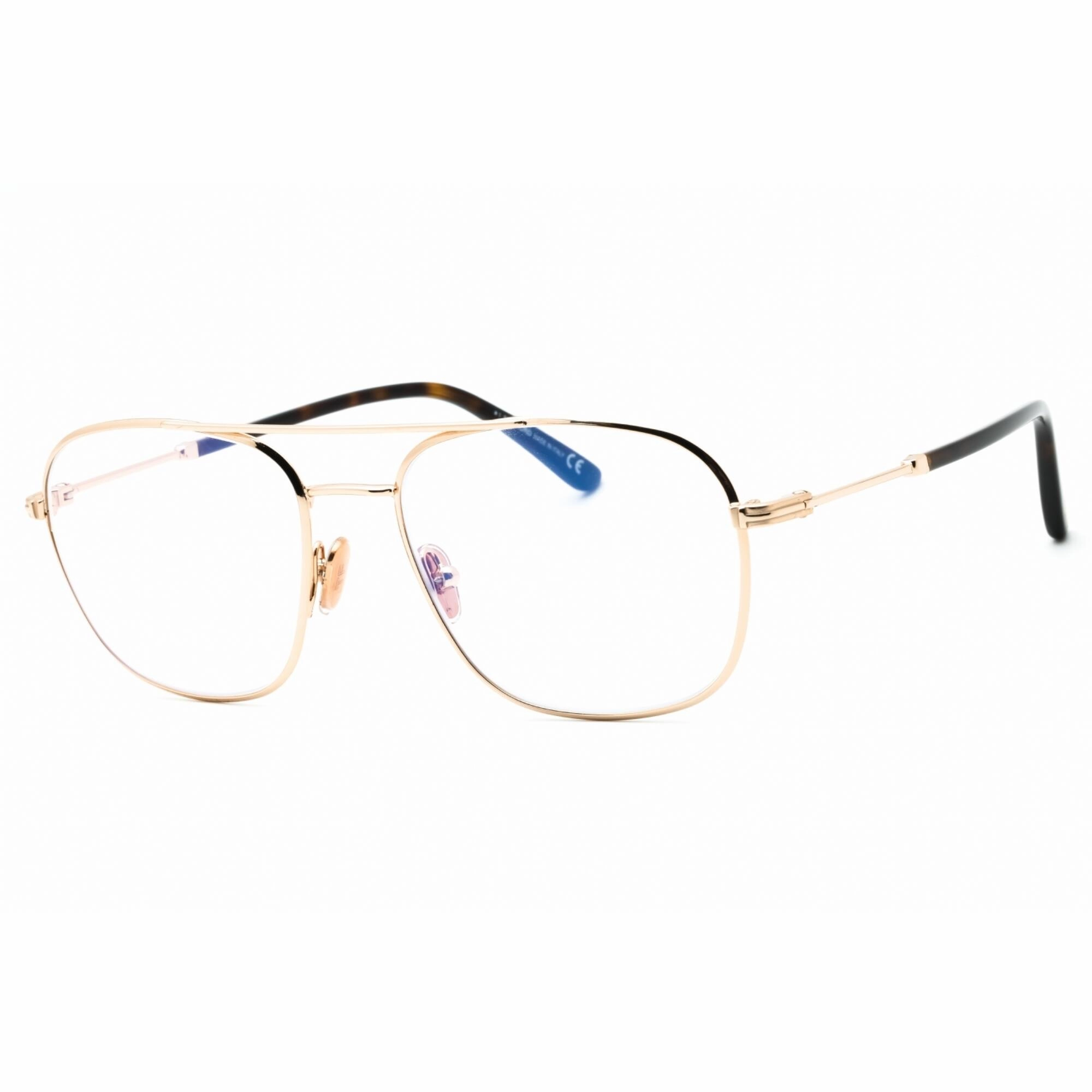 Tom Ford Men's Eyeglasses - Shiny Rose Gold Full Rim Navigator Frame | FT5830-B 028