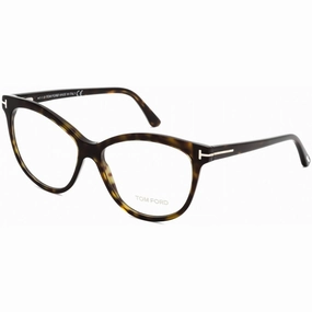 Tom Ford Women's Eyeglasses - Dark Havana Plastic Cat Eye Shape Frame | FT5511 052