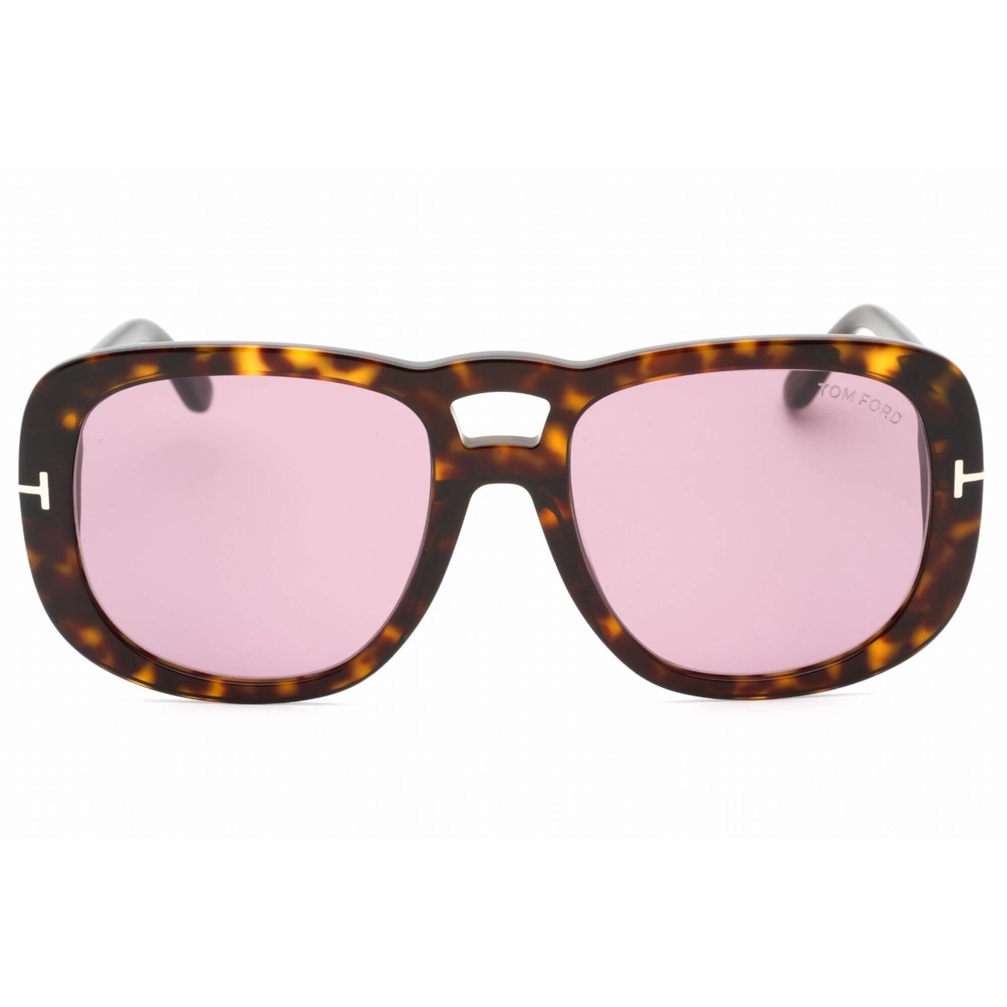 Tom Ford Women's Sunglasses - Dark Havana Full Rim Rectangular Frame | FT1012 52Y