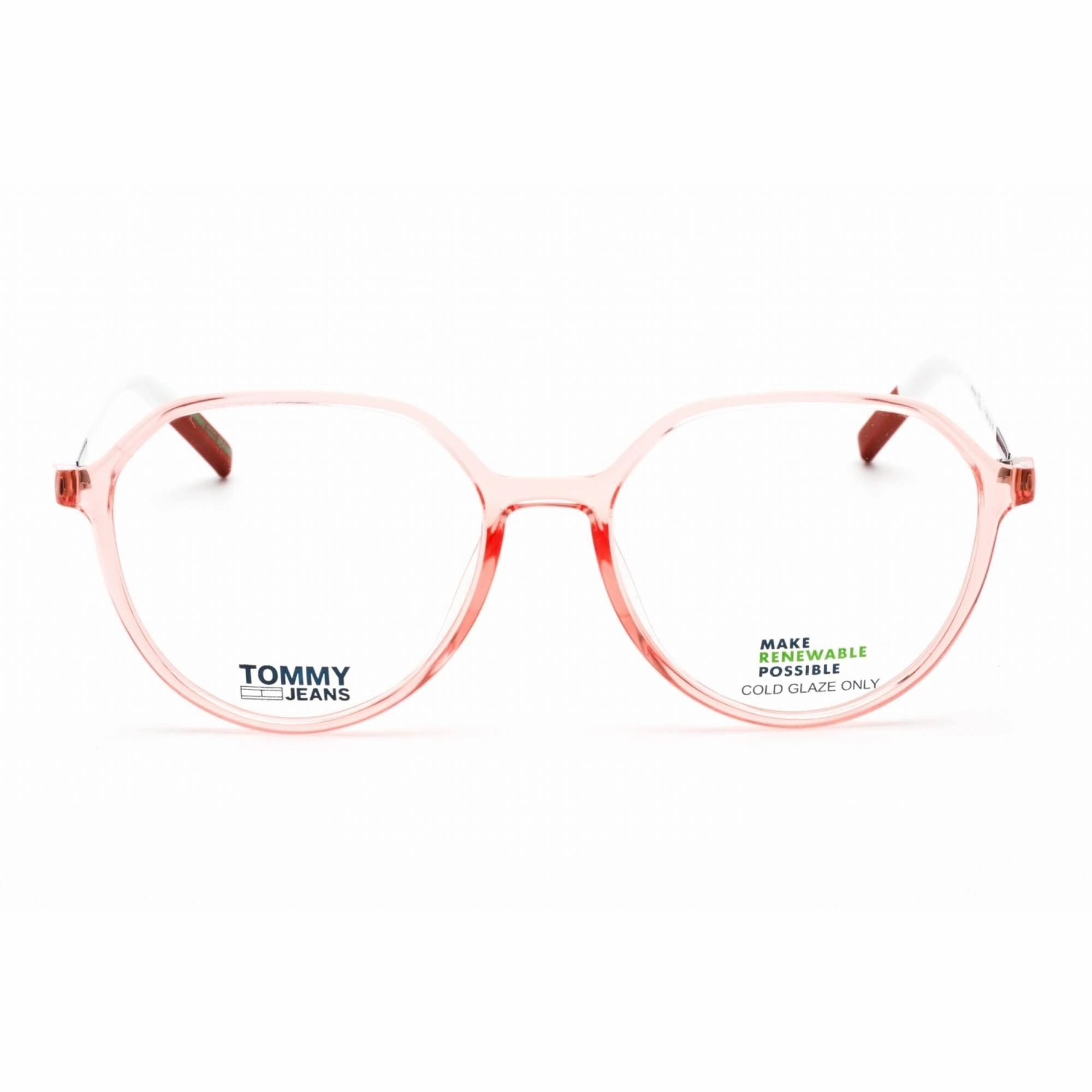 Tommy Hilfiger Women's Eyeglasses - Full Rim Pink Round Shape Frame | TJ 0011 035J 00