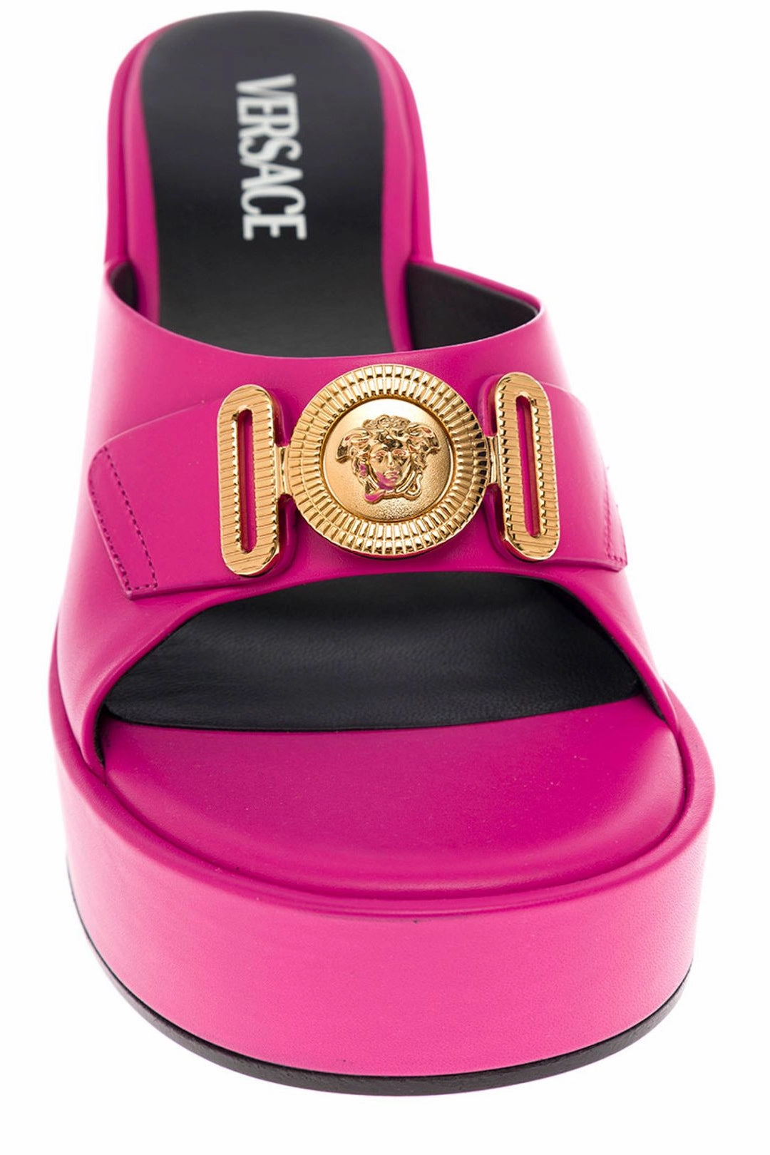 Versace Medusa Head Open Toe Mules