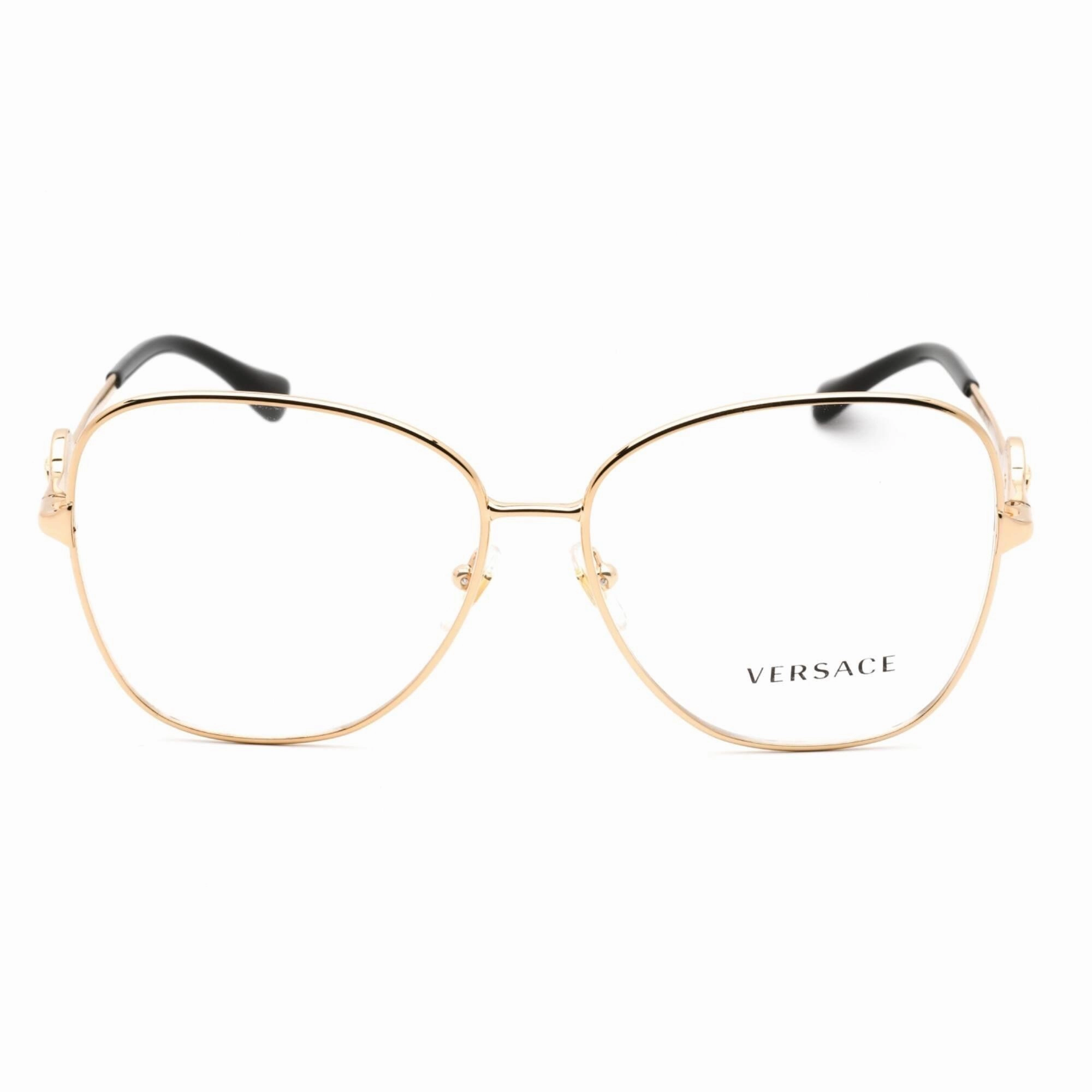 Versace Women's Eyeglasses - Full Rim Gold Metal Round Shape Frame | 0VE1289 1002