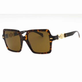 Versace Women's Sunglasses - Havana Acetate Butterfly Full Rim Frame | 0VE4441 108/73
