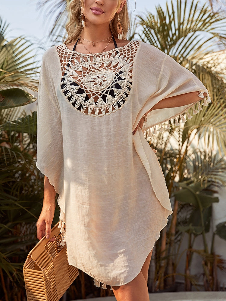 Women's Hollow Out Tassel Bathing Suit Bikini Stylish Beach Cover ups