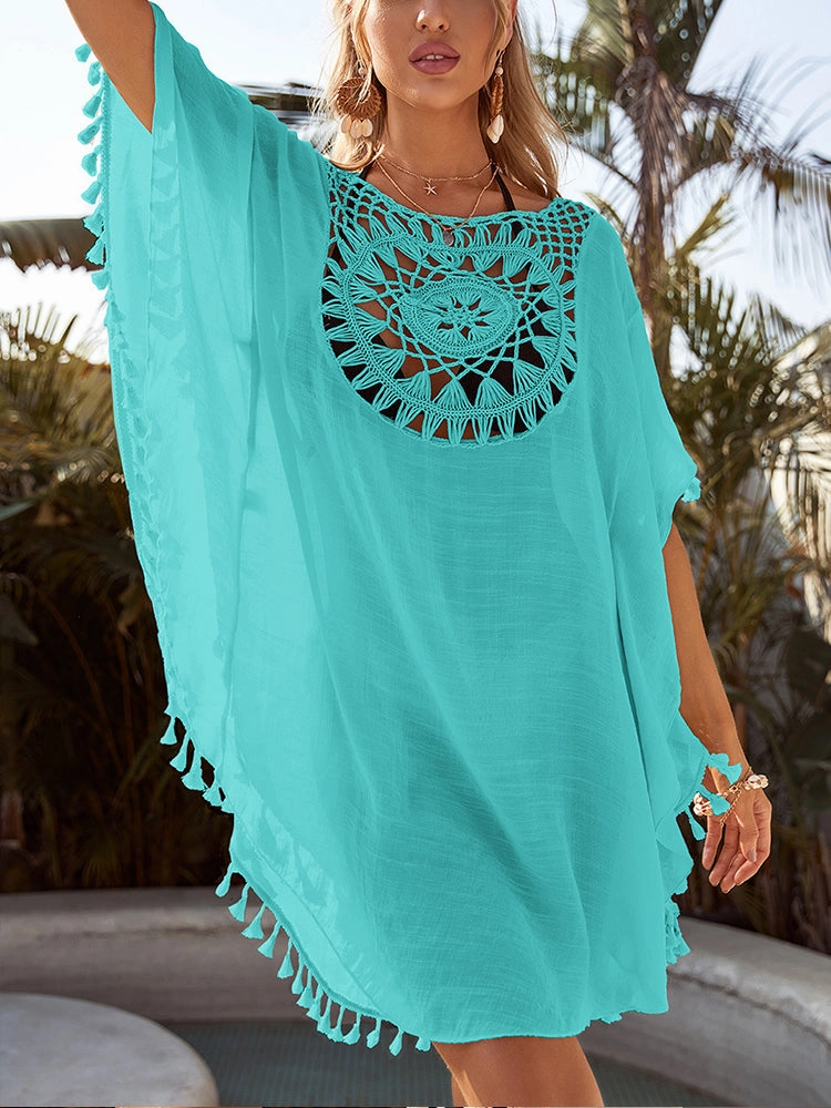 Women's Hollow Out Tassel Bathing Suit Bikini Stylish Beach Cover ups