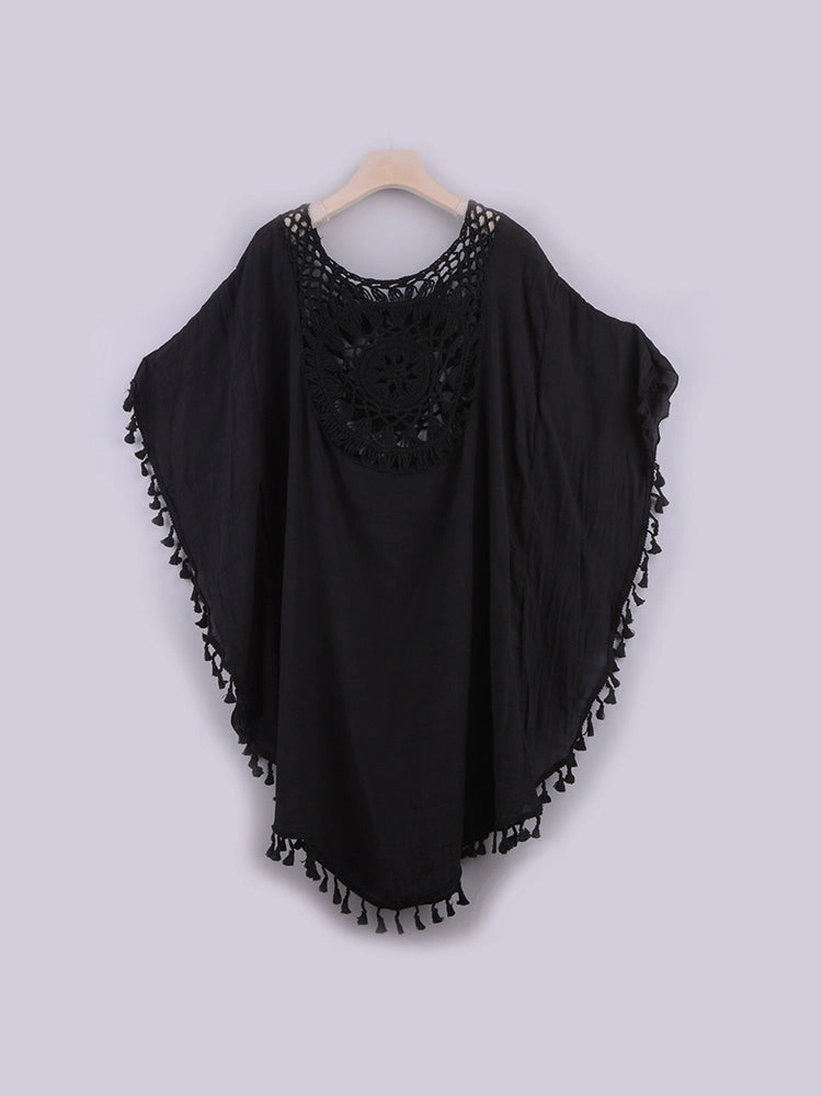 Women's Hollow Out Tassel Bathing Suit Bikini Stylish Beach Cover ups