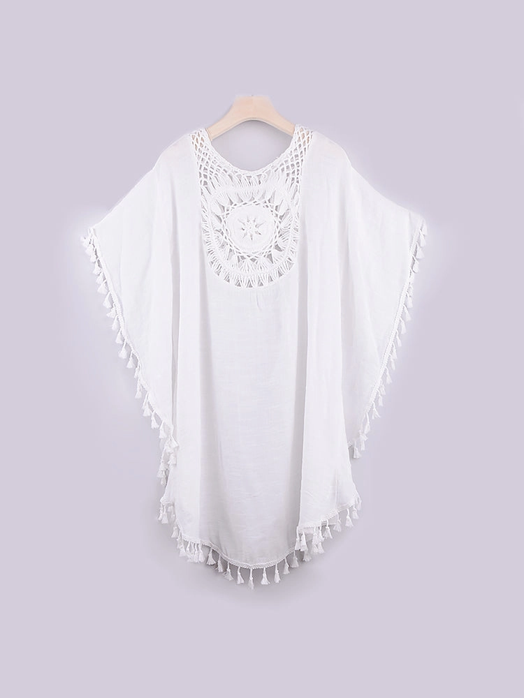 Women's Hollow Out Tassel Bathing Suit Bikini Stylish Beach Cover ups