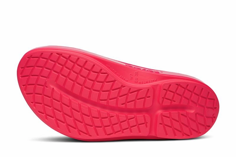 Women's OOmega OOlala Stacked Sandal - Neon Berry Punch