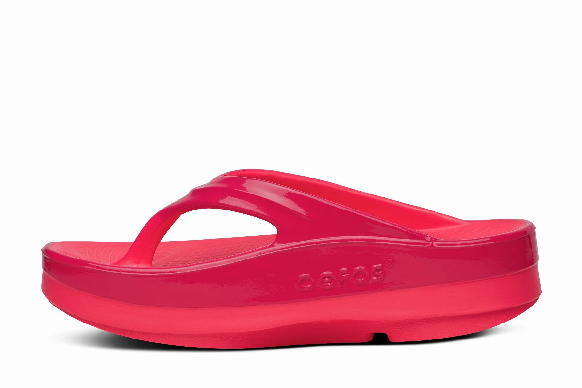 Women's OOmega OOlala Stacked Sandal - Neon Berry Punch