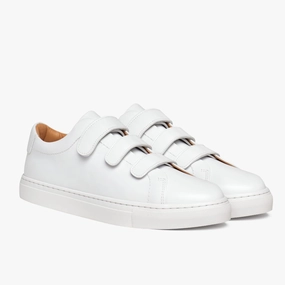 Women's Triple Strap Low Top | White